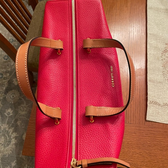 Cerruti 1881 Leather Bag , red, new - Picture 5 of 8